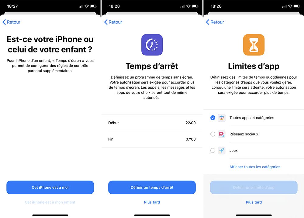 Activer Temps d'écran