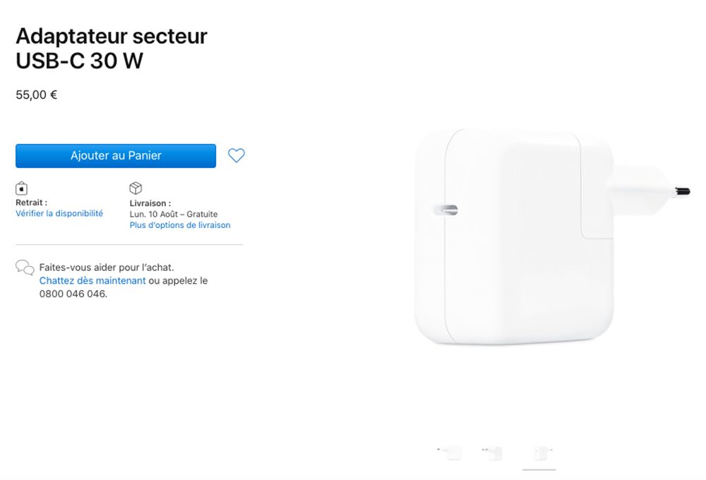 adaptateur secteur USB-C
