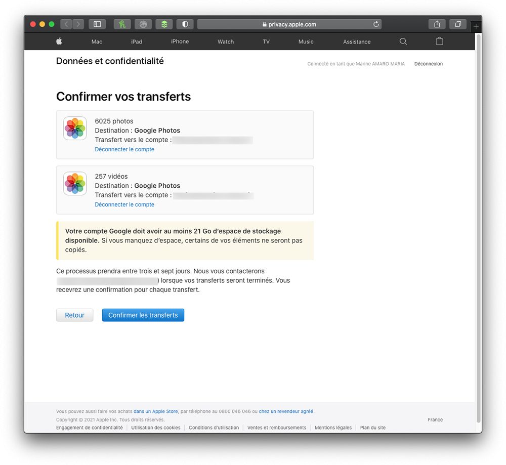 transferer copie photos icloud google 5 Comment copier ou transférer ses photos iCloud vers son compte Google Photos