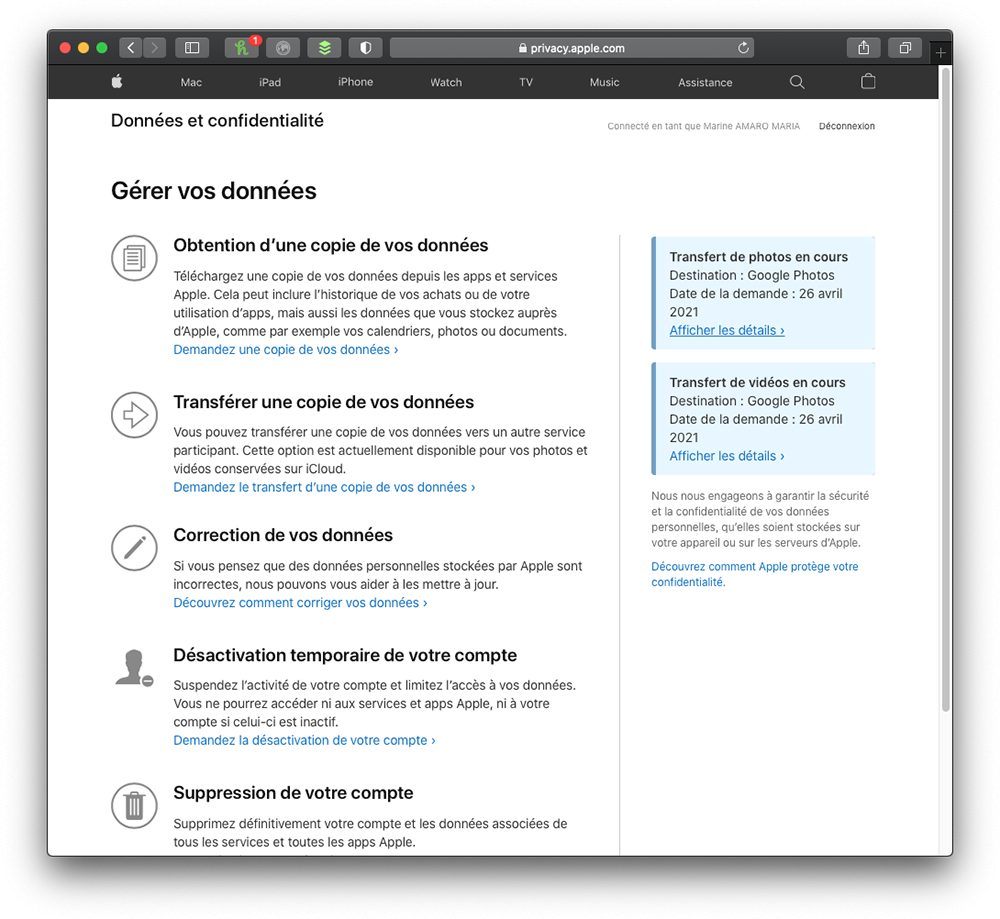 transferer copie photos icloud google 6 Comment copier ou transférer ses photos iCloud vers son compte Google Photos