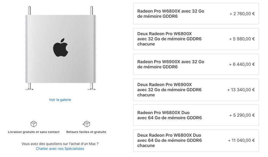 Mac Pro Cartes Graphiques Prix Mac Pro : Apple propose de nouvelles cartes graphiques