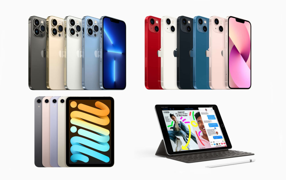 Apple Produits 2021 iPhone 13 iPad mini 6 iPad 9 Les iPhone 13, liPad mini 6 et liPad 9 sont désormais disponibles à lachat