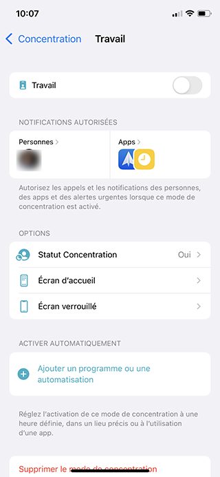 concentration iPhone