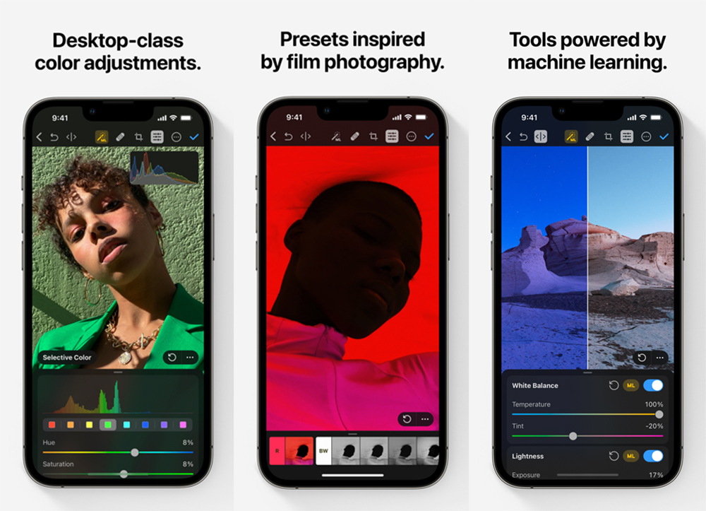Pixelmator Photo sur iPhone