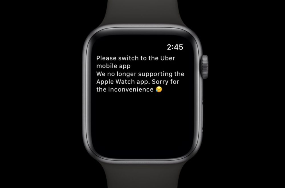 Uber sur Apple Watch