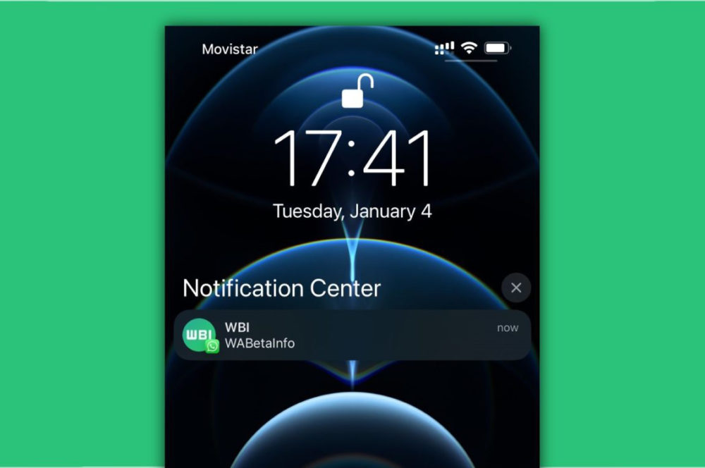 Notifications WhatsApp sur iOS
