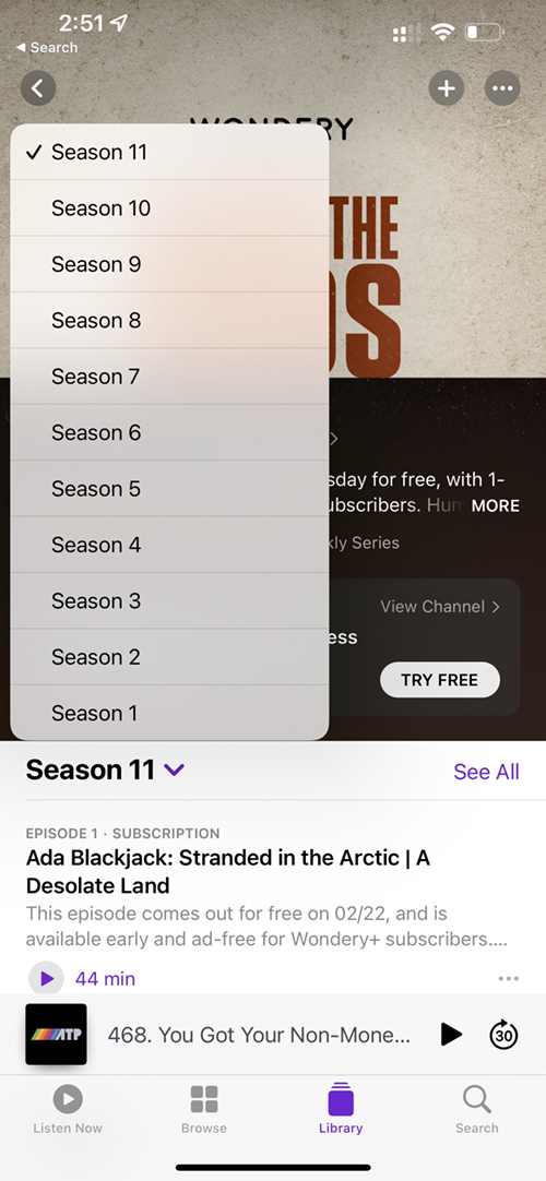 Apple Podcasts Episodes par Saison 1 iOS 15.4 bêta 3 : voici la liste des nouveautés retrouvées