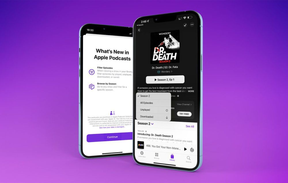 Apple Podcasts iOS 15.4 Beta 3 iOS 15.4 bêta 3 : voici la liste des nouveautés retrouvées