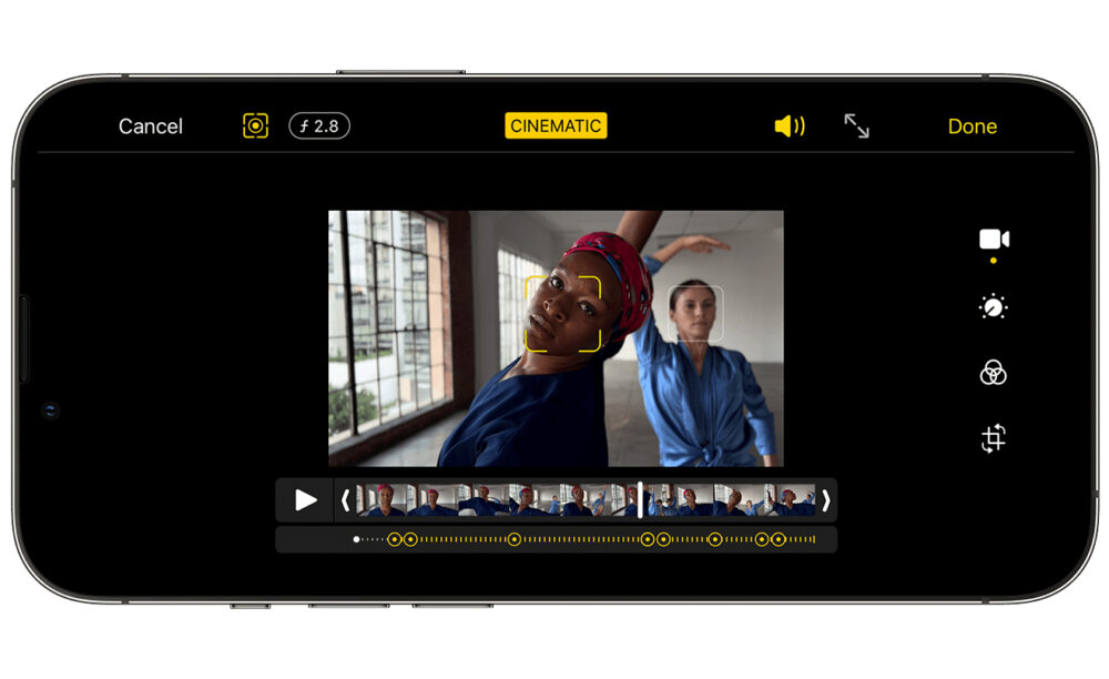 mode cinématique sur iOS 16