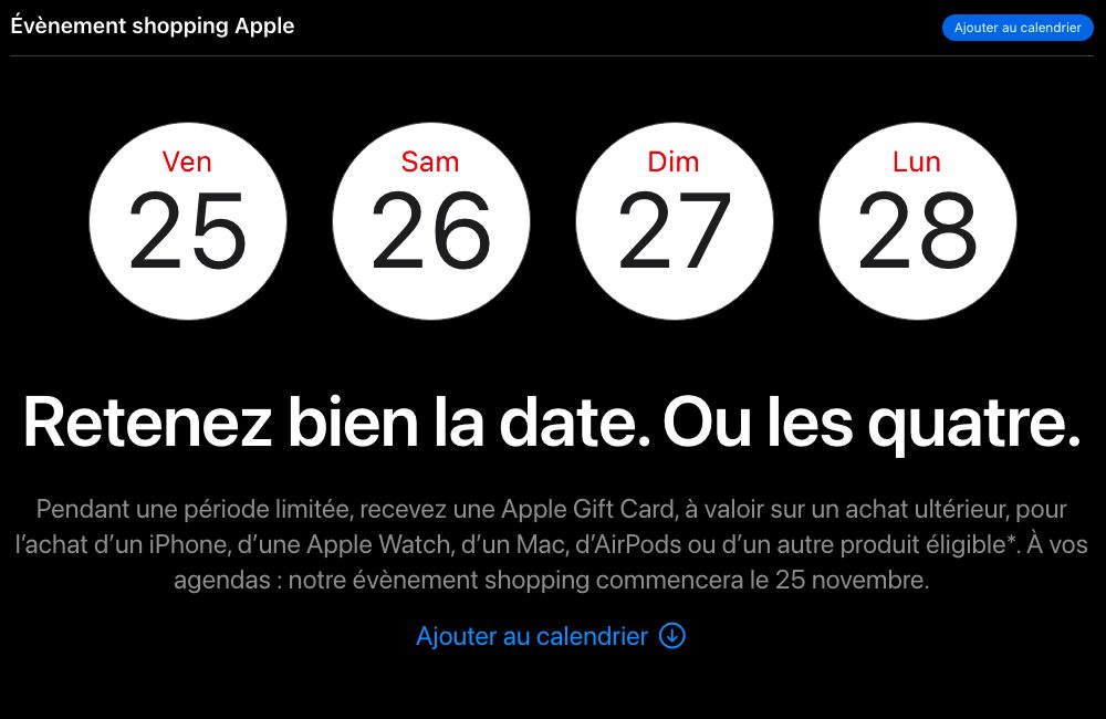 Évènement shopping Apple 2022