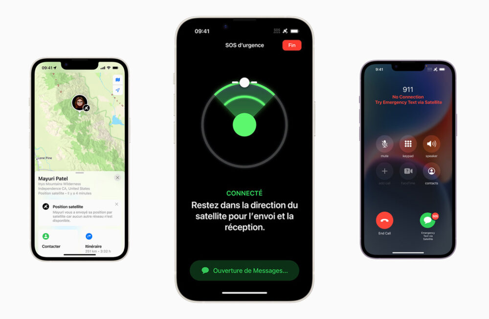 SOS d'urgence par satellite sur iPhone 14
