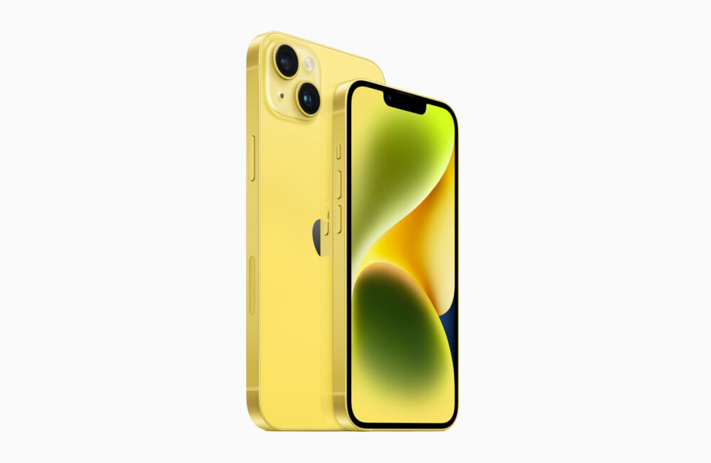 iPhone 14 en jaune