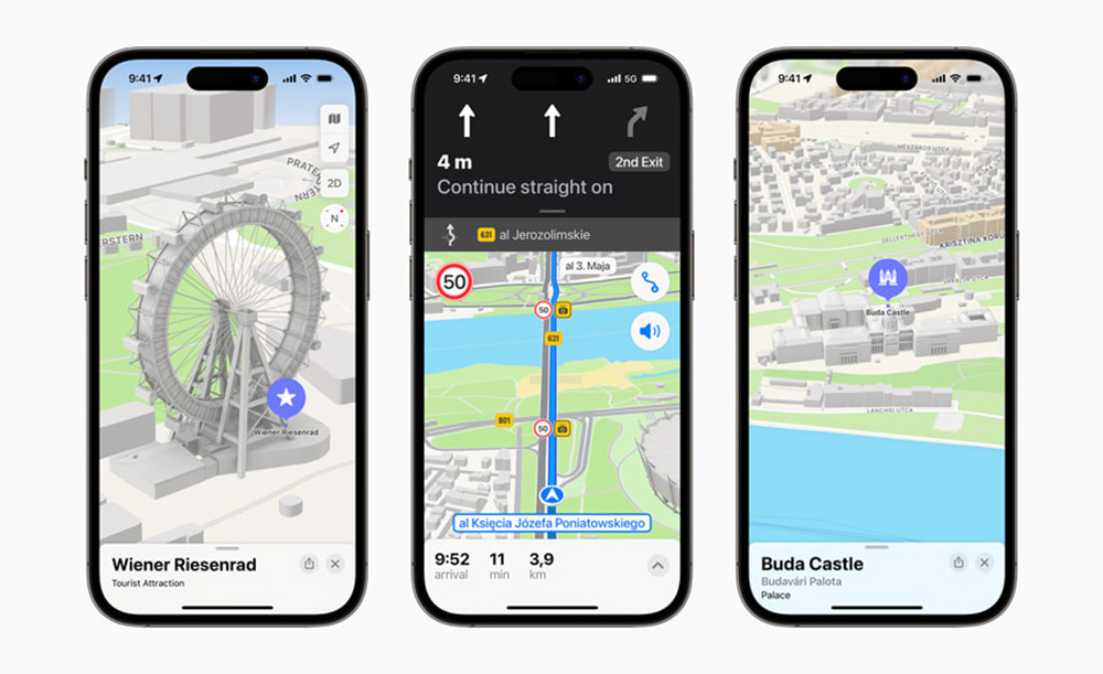 nouvelles cartes dans Apple Plans