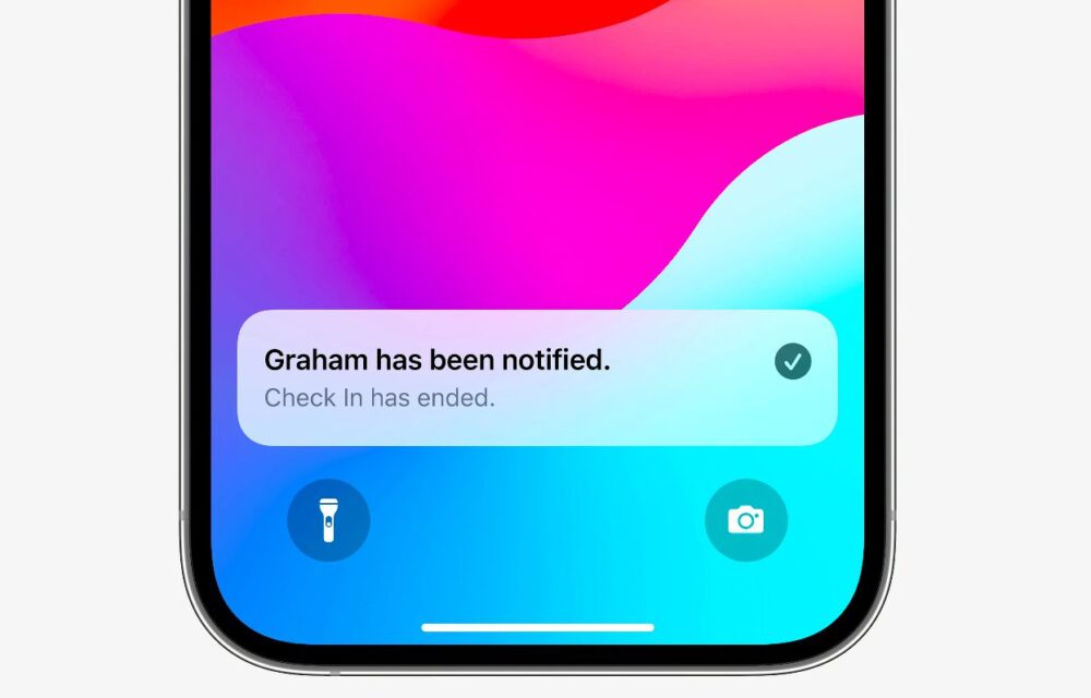 iOS 17 Check In Messages WWDC 2023 1000x640 [WWDC 2023] iOS 17 : NameDrop, Journal ; nouveautés dans Messages, FaceTime, Siri au lieu de Dis Siri et plus