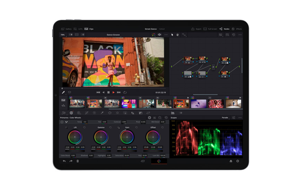 DaVinci Resolve sur iPad