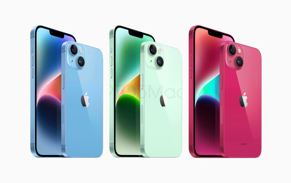 iPhone 15 Rendus Coloris 1000x630 Apple pourrait proposer un iPhone 15 de couleur rose