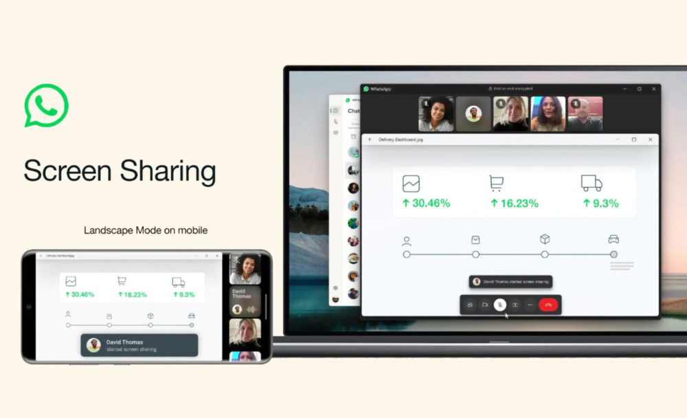partage écran sur WhatsApp