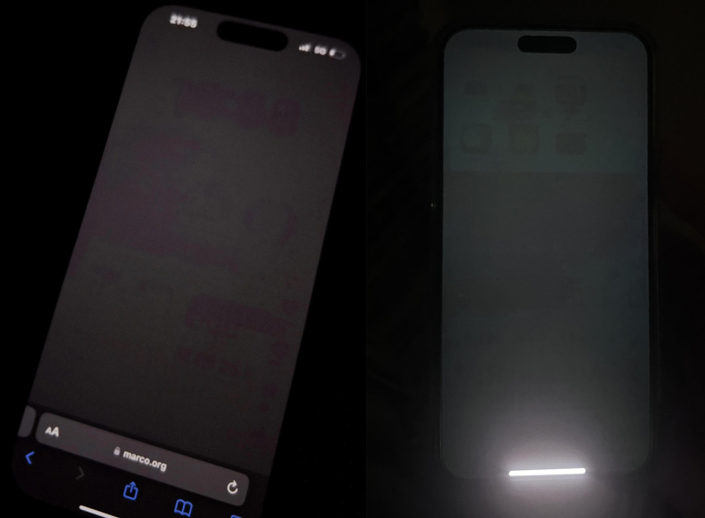 brûlures d'écran sur iPhone 15