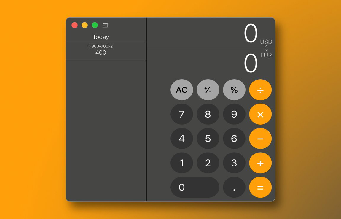 Calculatrice sur macOS 15