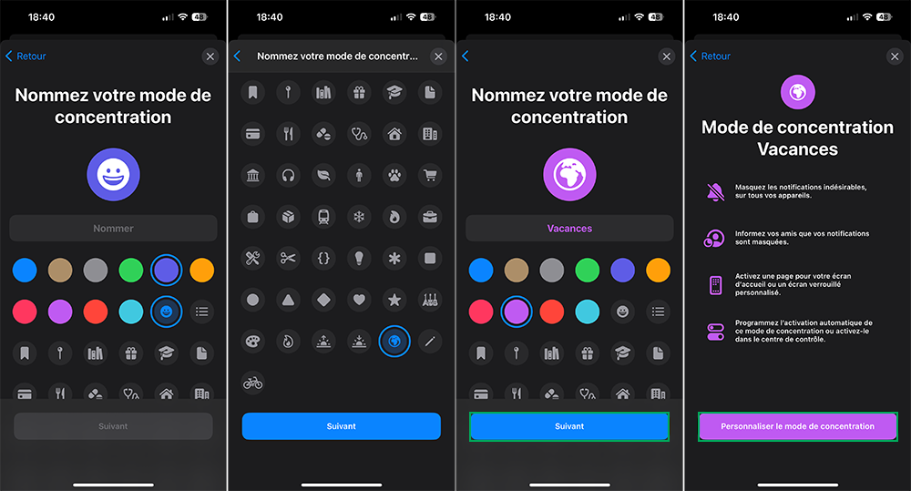 Comment utiliser efficacement les modes de concentration de iOS et macOS ? iphone concentration ajout personnalise personnaliser Comment utiliser efficacement les modes de concentration de iOS et macOS ?