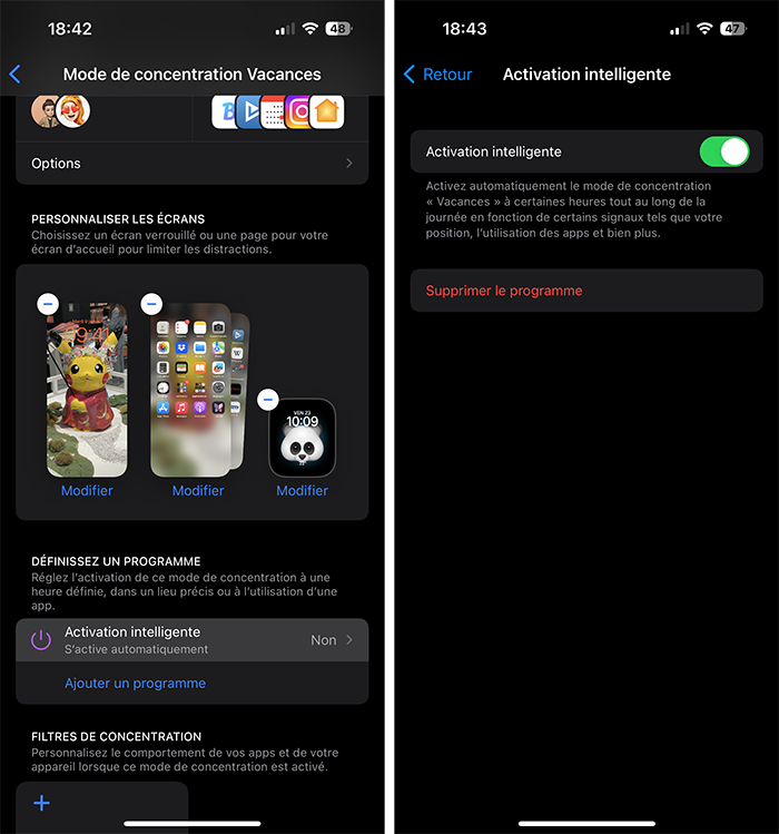 Comment utiliser efficacement les modes de concentration de iOS et macOS ? iphone concentration personnaliser activation intelligente Comment utiliser efficacement les modes de concentration de iOS et macOS ?