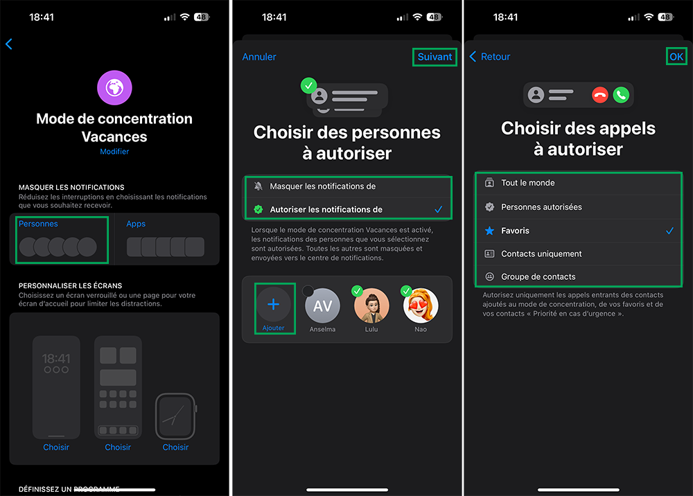 Comment utiliser efficacement les modes de concentration de iOS et macOS ? iphone concentration personnaliser appel Comment utiliser efficacement les modes de concentration de iOS et macOS ?