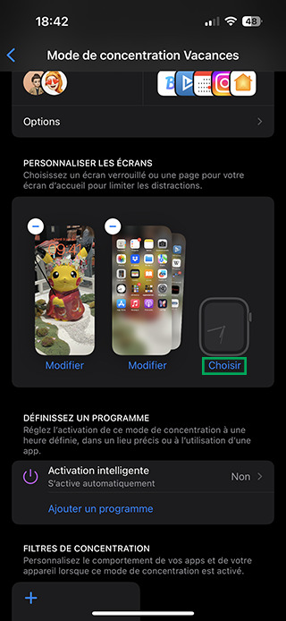 Comment utiliser efficacement les modes de concentration de iOS et macOS ? iphone concentration personnaliser cadran apple watch Comment utiliser efficacement les modes de concentration de iOS et macOS ?