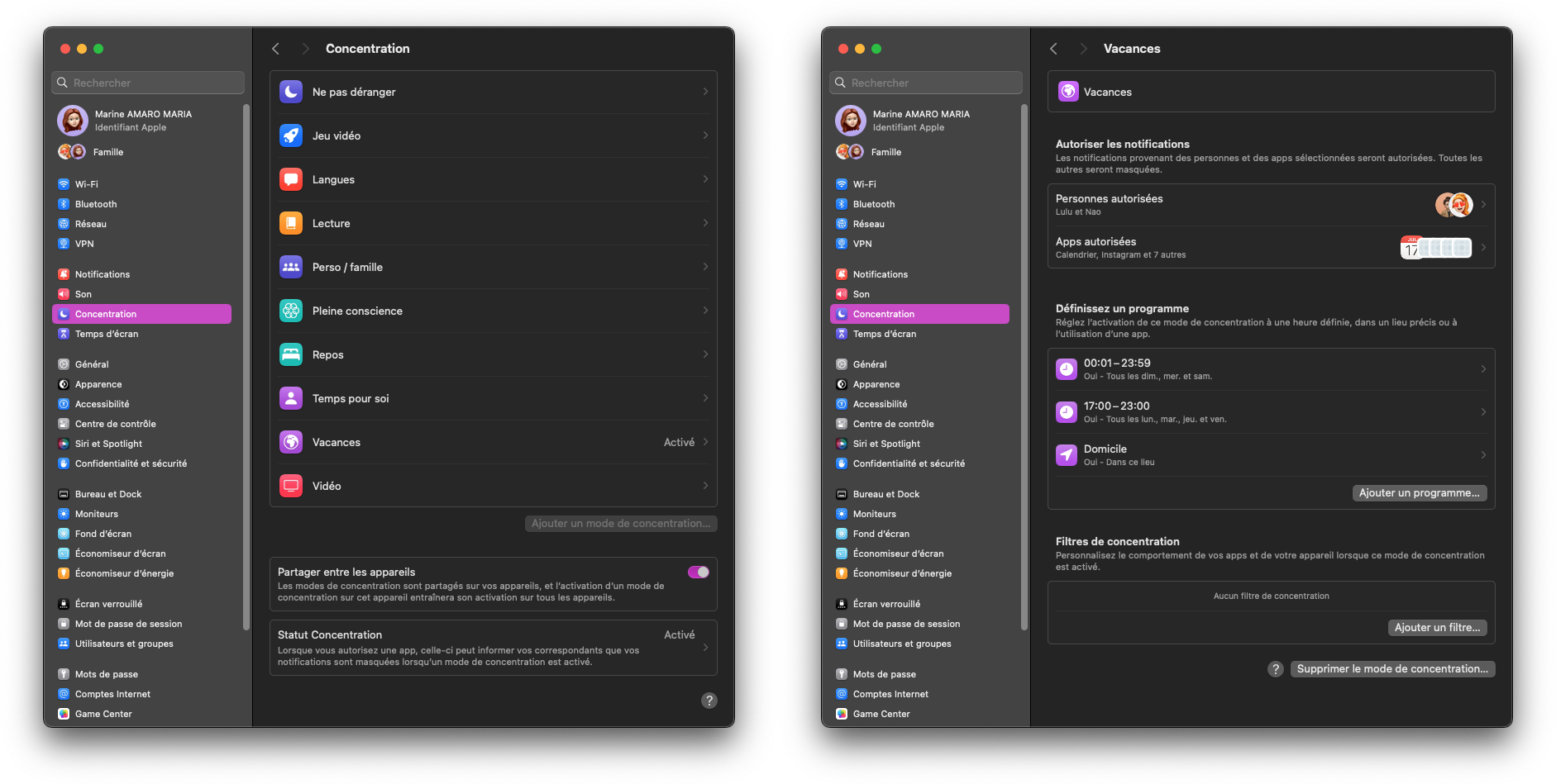 Comment utiliser efficacement les modes de concentration de iOS et macOS ? mac reglages systeme concentration Comment utiliser efficacement les modes de concentration de iOS et macOS ?