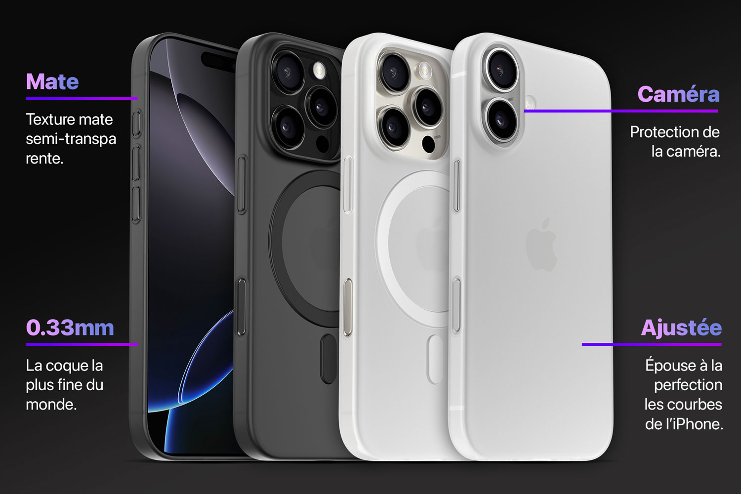 coque original mate la plus fine du monde pour iphone