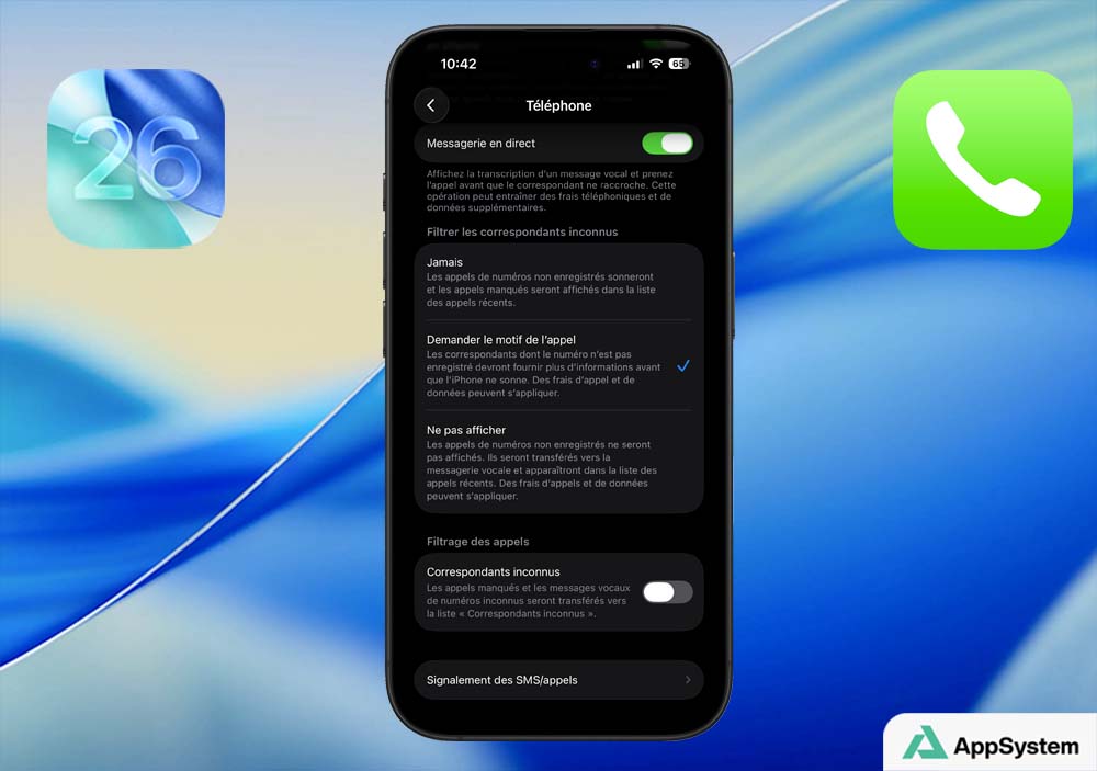 Illustration de l'article : Comment filtrer les appels inconnus et limiter le démarchage sur l’iPhone avec iOS 26
