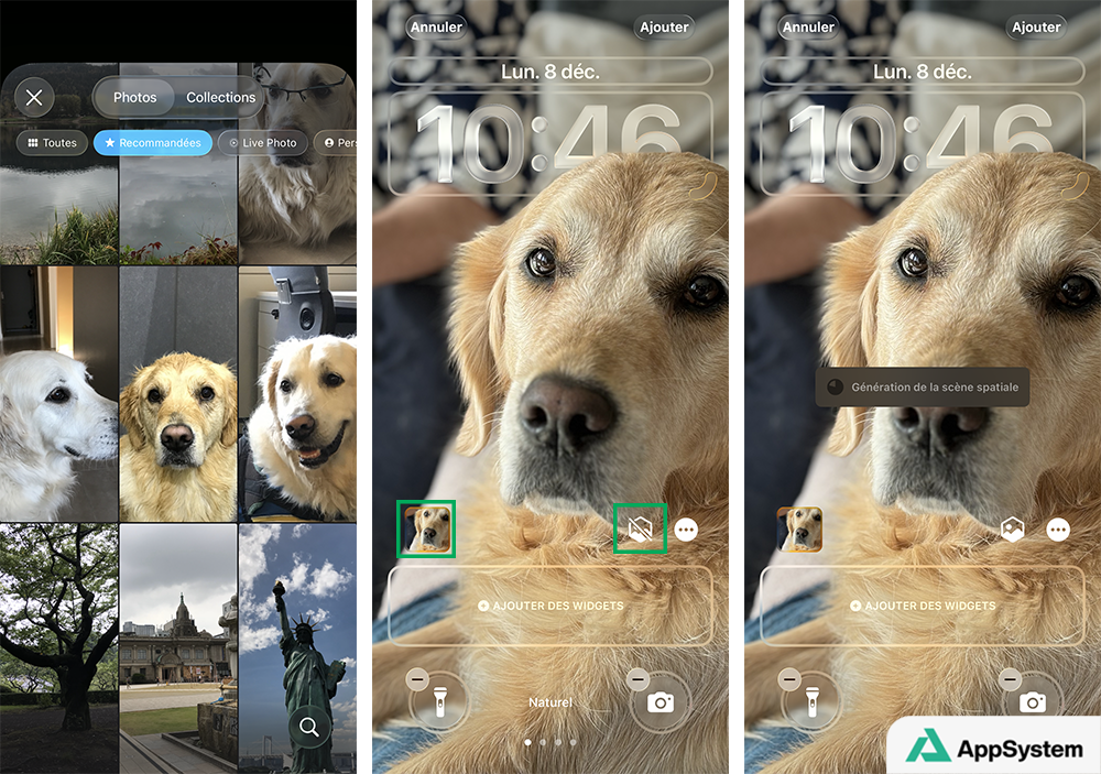 Choisir une photo pour l'écran verrouillé et générer une scène spatiale avec iOS 26