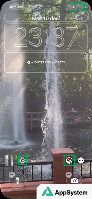 Choix entre animation de Live Photo et activation de la scène spatiale sur iPhone