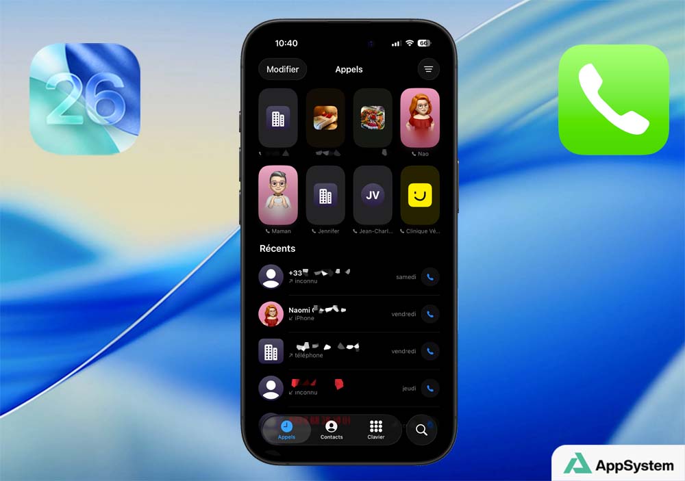 Miniature de l'article : Comment utiliser l’app Téléphone avec iOS 26 : messagerie vocale, favoris et affichage classique