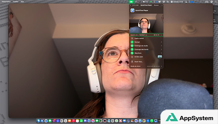 Accéder aux options de la caméra