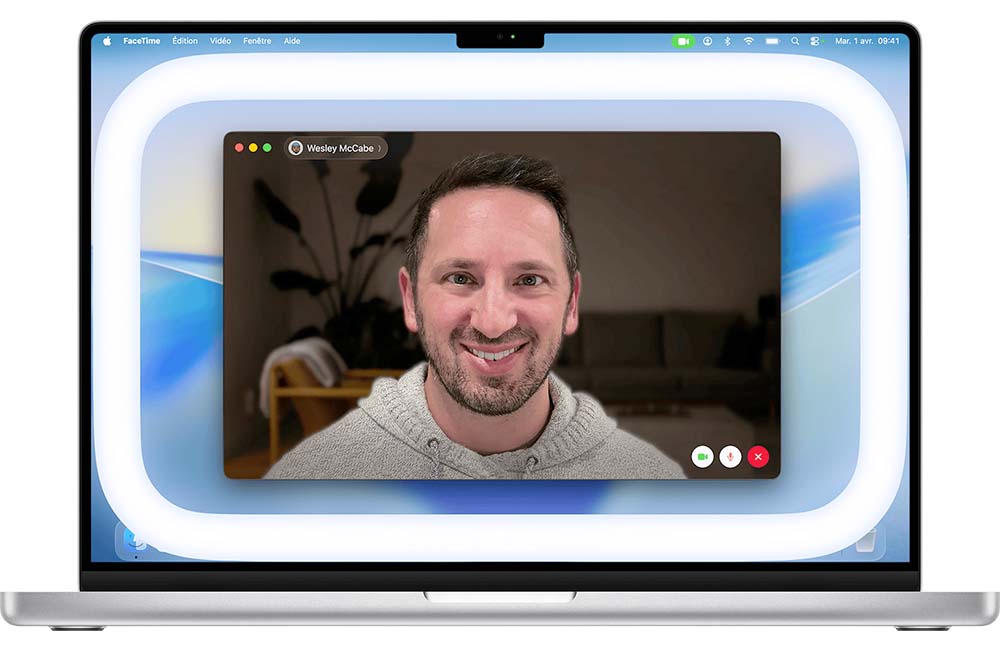 Illustration de l'article : Comment utiliser l’éclairage des bords pour éclairer votre visage avec macOS Tahoe 26 sur Mac