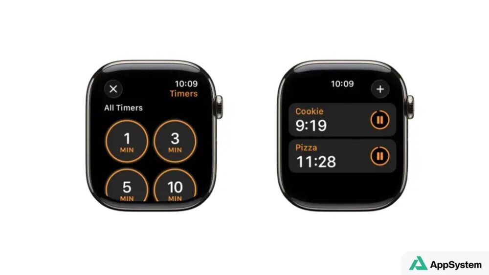 Montres Apple avec plusieurs minuteurs actifs