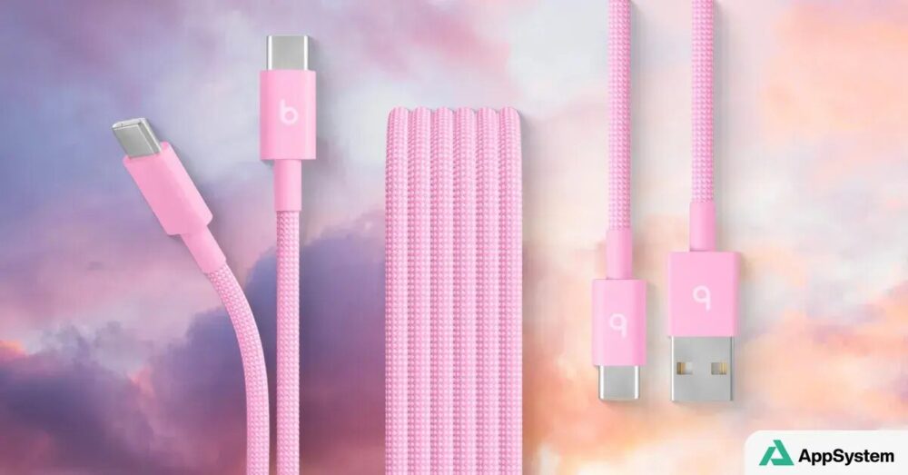 Câbles USB-C tressés Beats rose Power Pink