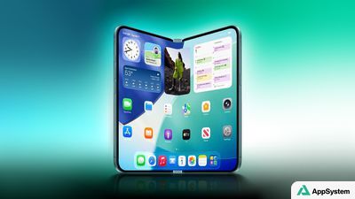 Rendu d’un iPhone pliable avec écran intérieur déployé