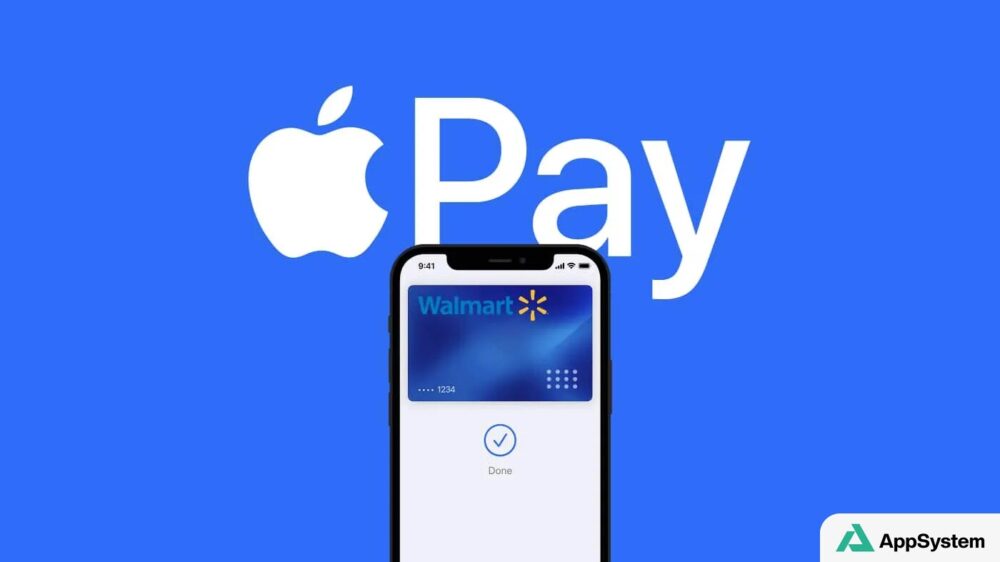 Apple Pay affiché sur iPhone avec carte Walmart