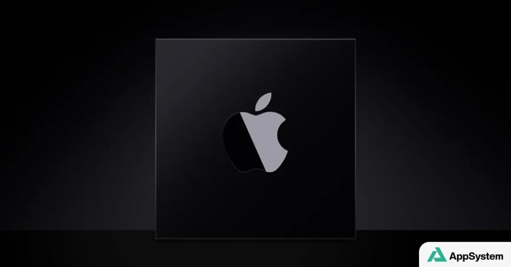 Puce Apple noire représentée sur fond sombre