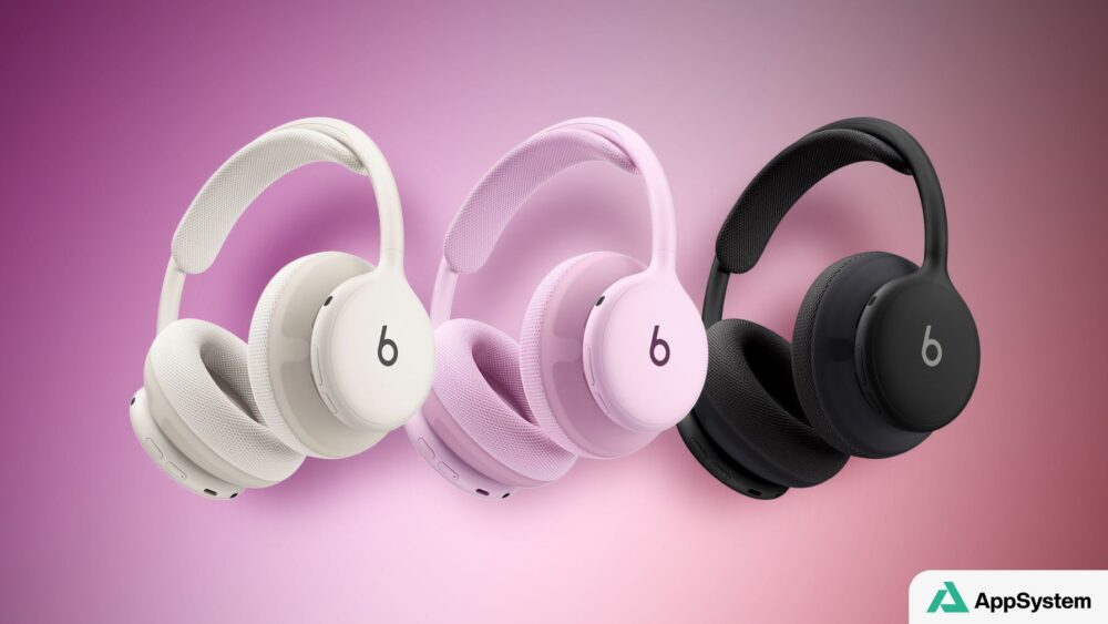 Trois casques Beats 360 rose, blanc et noir