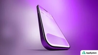 Rendu conceptuel d’un futur iPhone Pro avec écran OLED violet