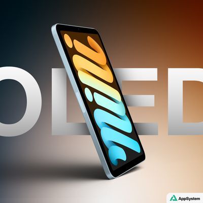 iPad posé de profil avec écran multicolore