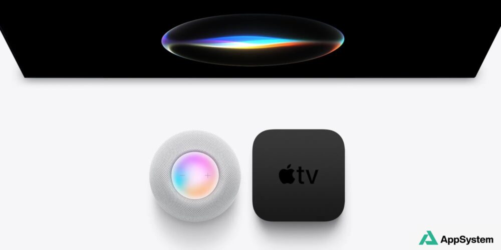 Apple TV et HomePod présentés sous une télévision