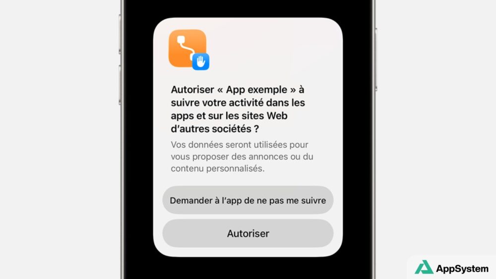 Illustration : En Europe, le bouton « Demander à l’app de ne pas me suivre » va disparaître sur iPhone