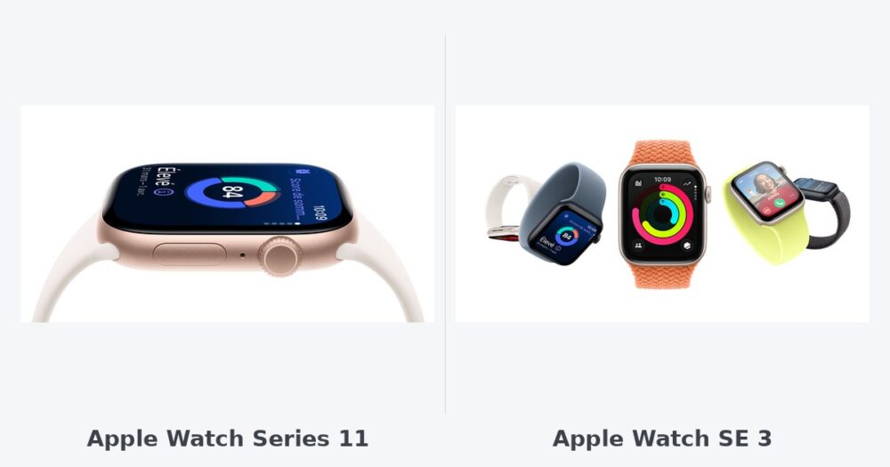 Apple Watch Series 11 et Apple Watch SE 3