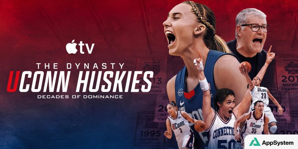 Affiche de la docusérie sur les basketteuses des UConn Huskies