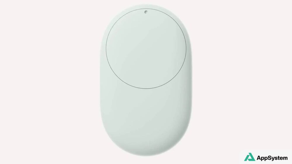 Traceur Pixel Tag ovale présenté sur fond clair