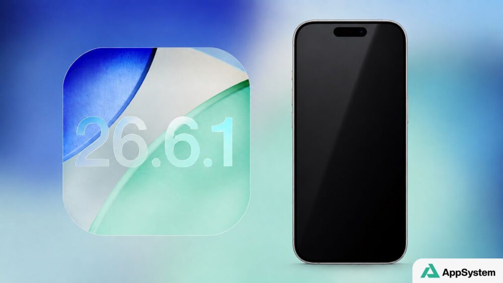 iPhone affichant la version iOS 26.6.1 en préparation