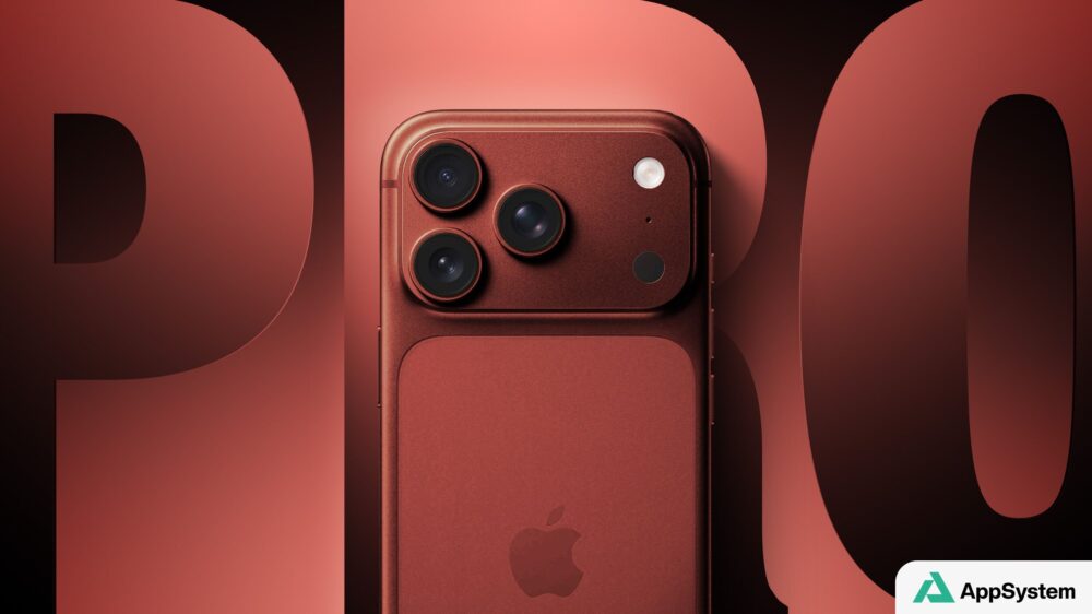 Rendu du dos d’un iPhone 18 Pro Max rouge